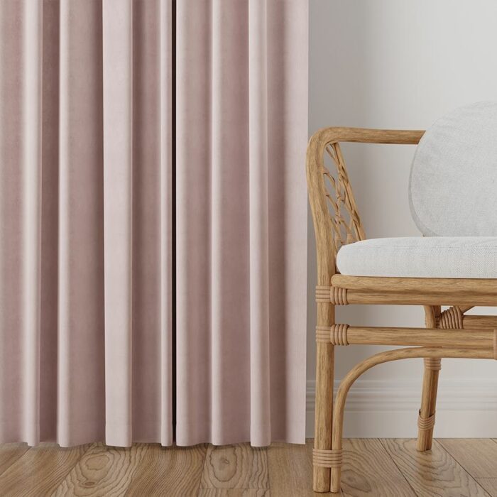MILAS Zasłona gotowa na taśmie, szerokość 140 x wysokość 250cm, kolor 444 pastelowy różowy - obrazek 4