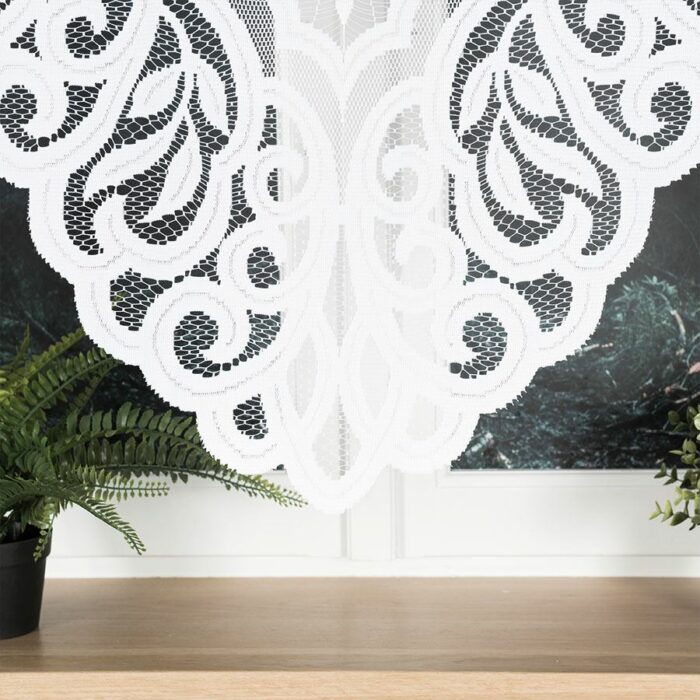 Firanka żakardowa gotowa 250 x 160 cm biała ROZALIA - obrazek 5