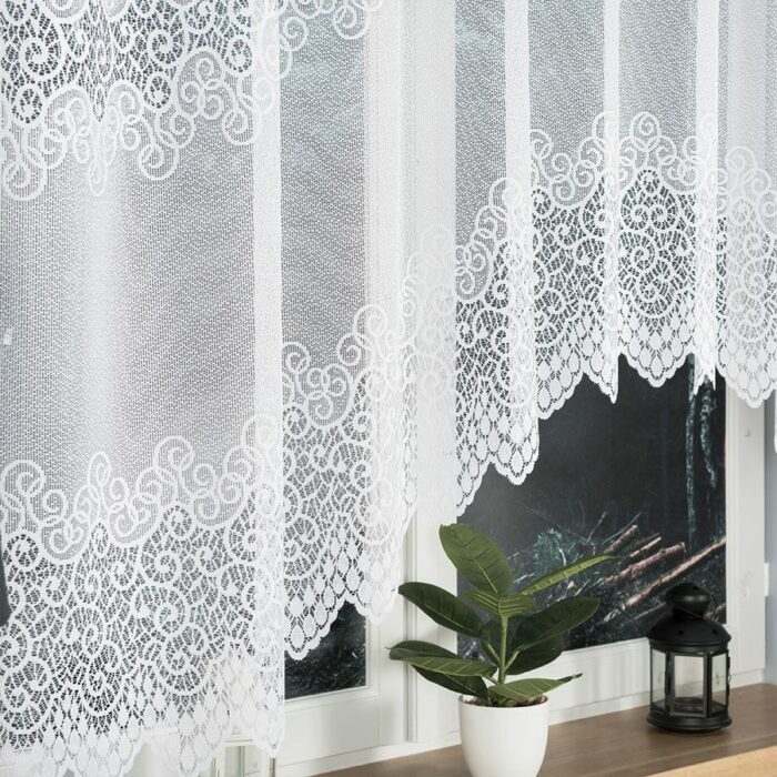 VIOLETTA Firanka żakardowa gotowa, szerokość 250 x wysokość 150cm, kolor 001 biały - obrazek 3