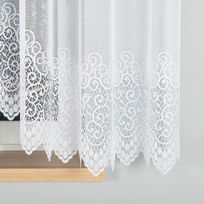 VIOLETTA Firanka żakardowa gotowa, szerokość 400 x wysokość 160cm, kolor 001 biały - obrazek 5