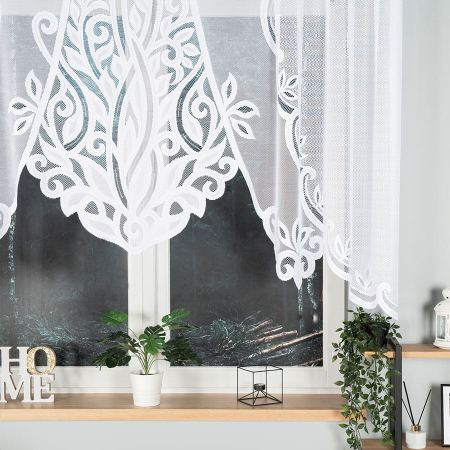 POLA Firanka żakardowa gotowa, szerokość 250 x wysokość 130cm, kolor 001 biały - obrazek 7