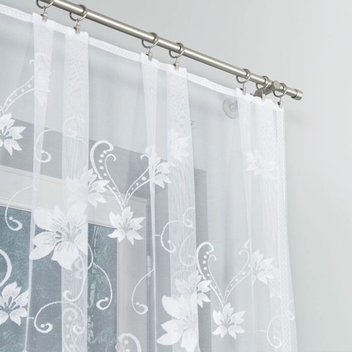 ARLETA Firanka żakardowa gotowa, szerokość 310 x wysokość 160cm, kolor 001 biały - obrazek 6