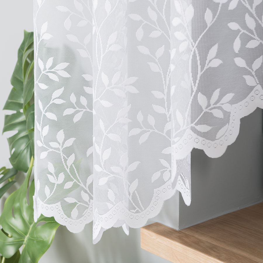 ZUZANNA Firanka żakardowa gotowa ze wzorem po całości, szerokość 300 x wysokość 160cm, kolor 001 biały - obrazek 6