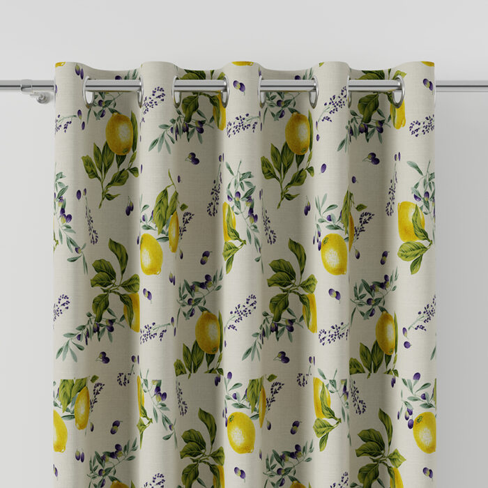 Materiał na zasłony tkanina zasłonowa dekoracyjna 140 cm CYTRYNY - obrazek 4