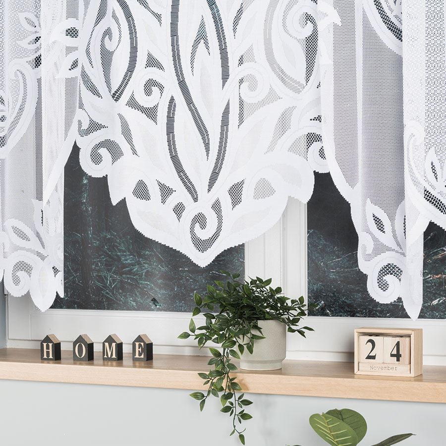 POLA Firanka żakardowa gotowa, szerokość 500 x wysokość 160cm, kolor 001 biały - obrazek 6