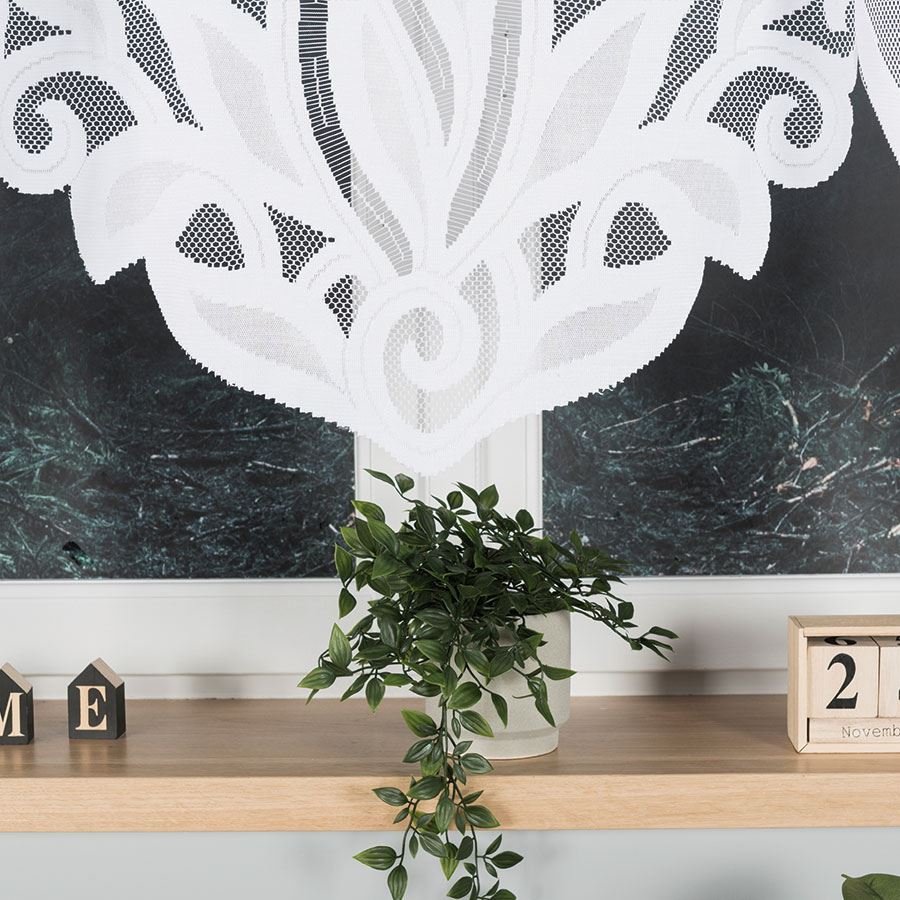 POLA Firanka żakardowa gotowa, szerokość 500 x wysokość 160cm, kolor 001 biały - obrazek 7