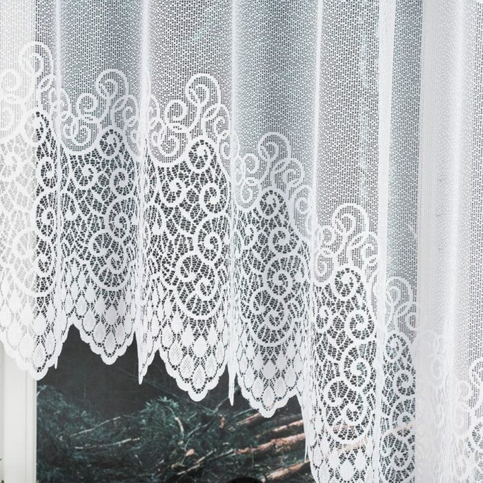 VIOLETTA Firanka żakardowa gotowa, szerokość 400 x wysokość 160cm, kolor 001 biały - obrazek 6