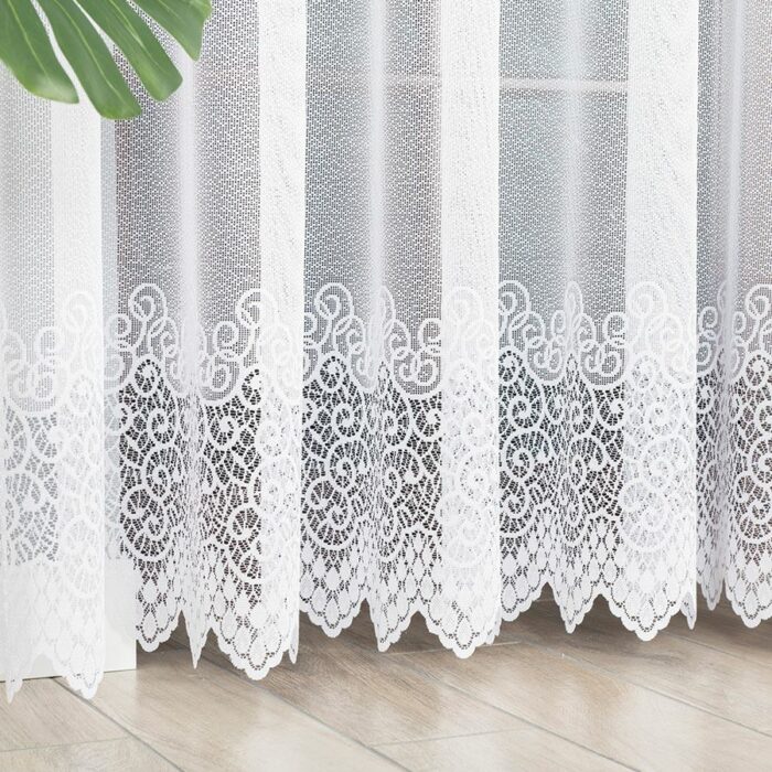VIOLETTA Firanka żakardowa gotowa, szerokość 200 x wysokość 250cm, kolor 001 biały - obrazek 5