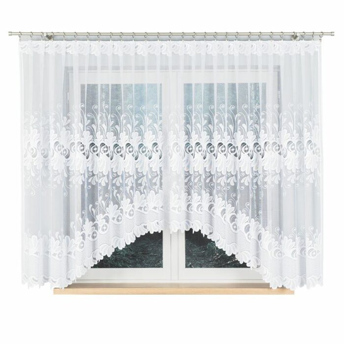 Firanka żakardowa gotowa 400 x 160 cm biała Kasjana - obrazek 6