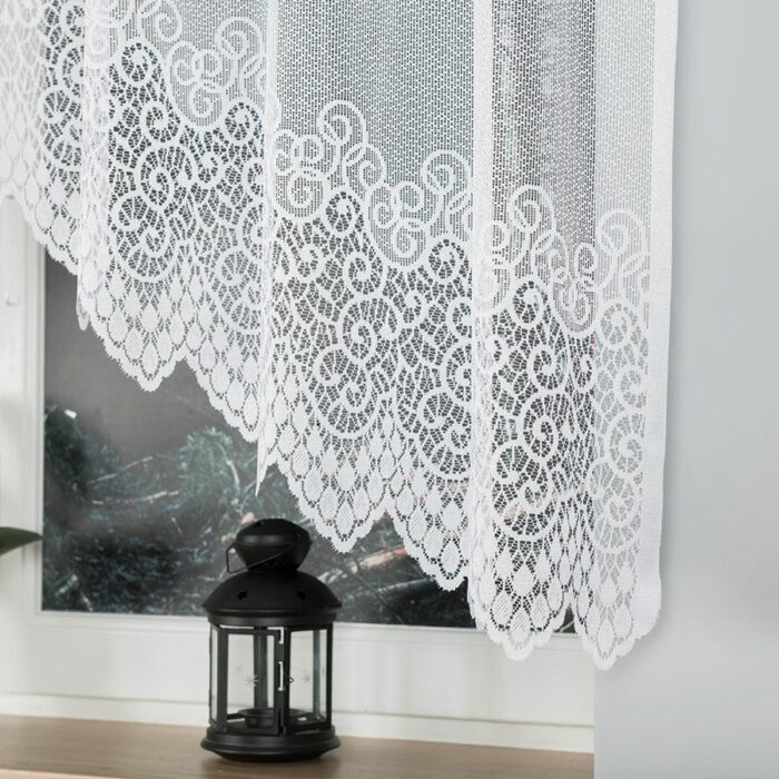 VIOLETTA Firanka żakardowa gotowa, szerokość 250 x wysokość 150cm, kolor 001 biały - obrazek 4
