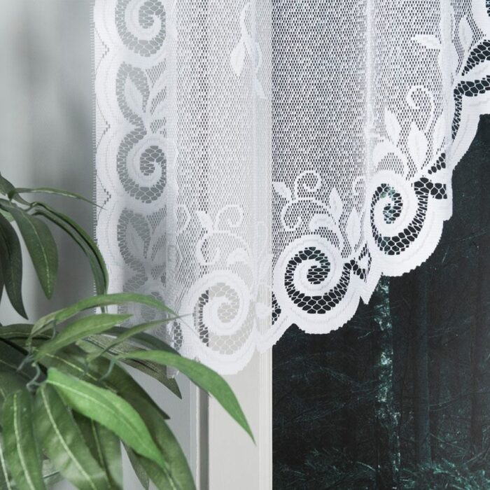 Firanka żakardowa gotowa 250 x 120 cm biała ROZALIA - obrazek 6