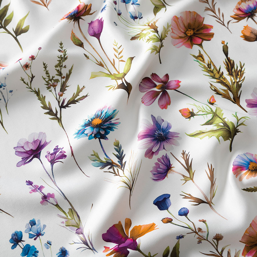 KWIATY POLNE Tkanina dekoracyjna MILAS, szerokość 165 cm, kolor 001