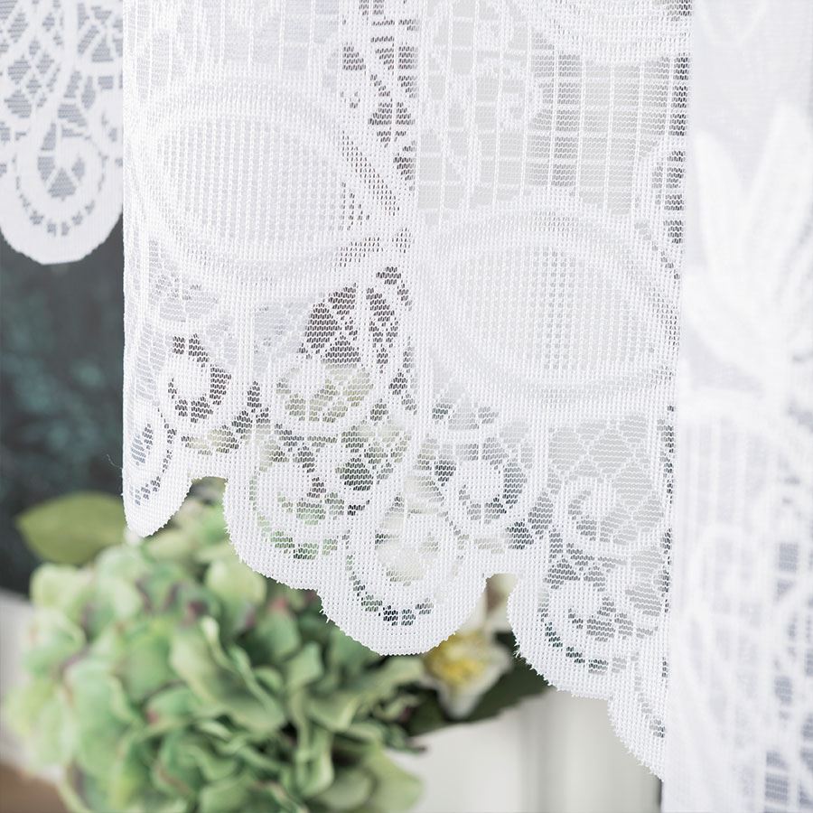 JOWITA Firanka żakardowa gotowa ze wzorem pasowym, szerokość 300 x wysokość 160cm, kolor 001 biały - obrazek 5