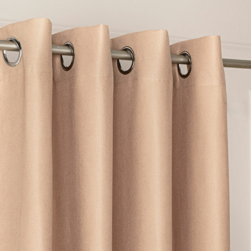 MILAS SOFT Zasłona gotowa na przelotkach, szerokość 140cm x wysokość 250cm, kolor 006 kawowy