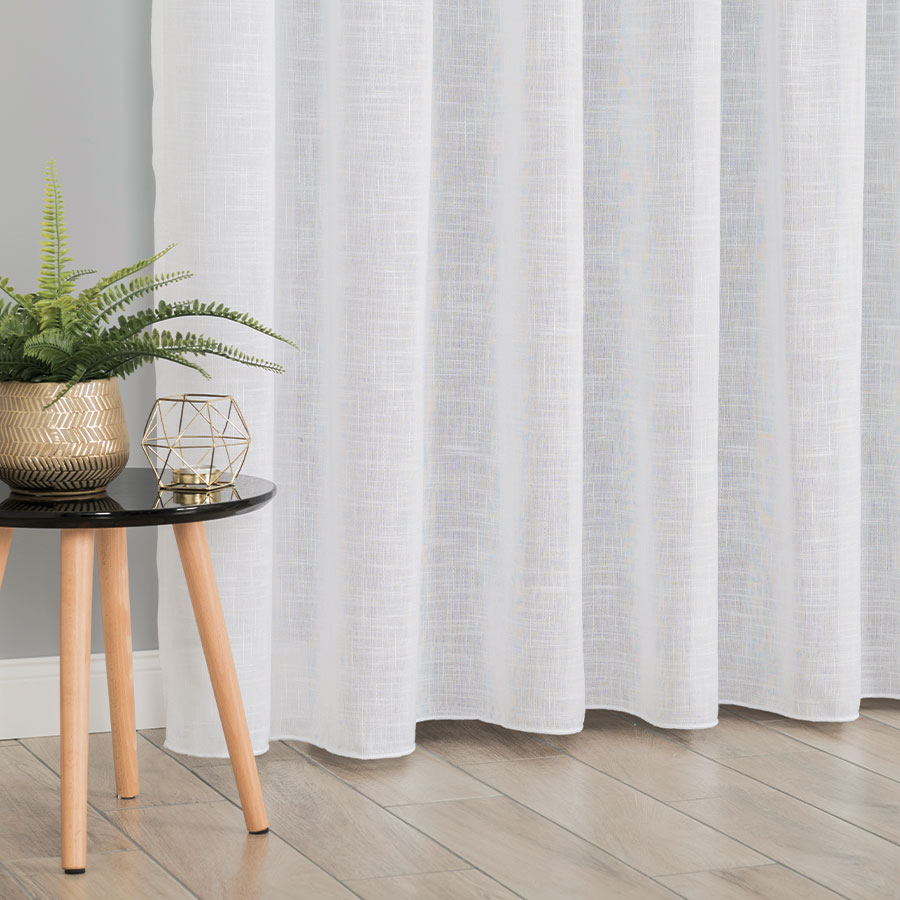 Firanka fantazyjna z ołowianką, wysokość 300cm, kolor 001 biały - obrazek 2