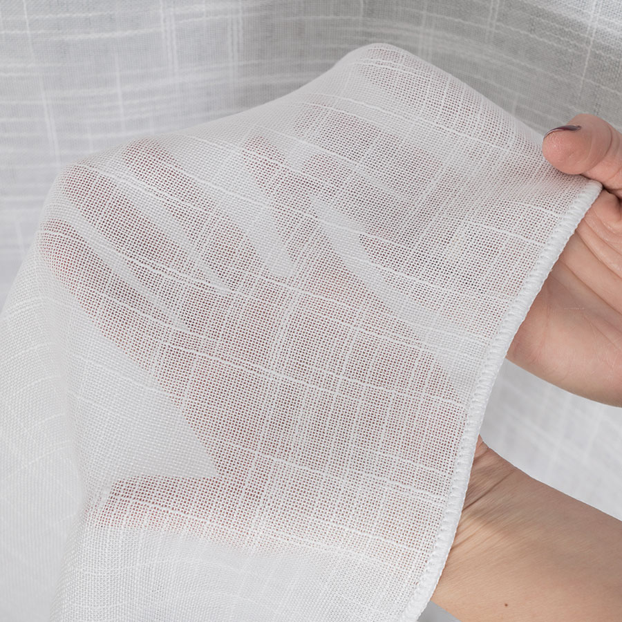 Firanka fantazyjna z ołowianką, wysokość 300cm, kolor 001 biały - obrazek 5